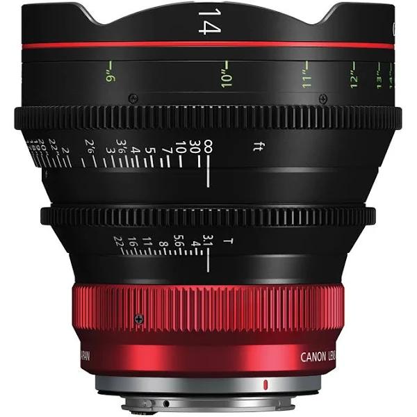 Canon CN-R 14mm T3.1 L F Cinema Prime Lens Canon Rf, ES, Mount RF Mount, LF, Full Frame, T3.1, Imperial, Metadata