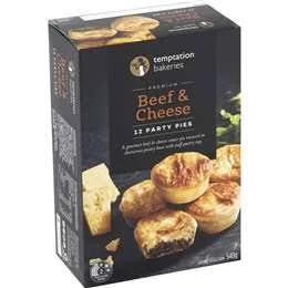 Temptation Bakeries Beef & Cheese Party Pies 12 Pack