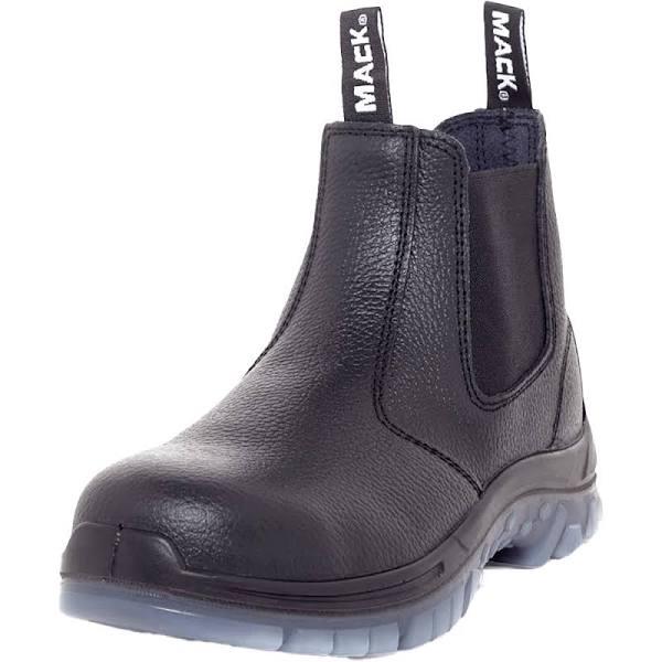 Mack Tradie Slip On Safety Boots, Black - UK/AUS Size 6