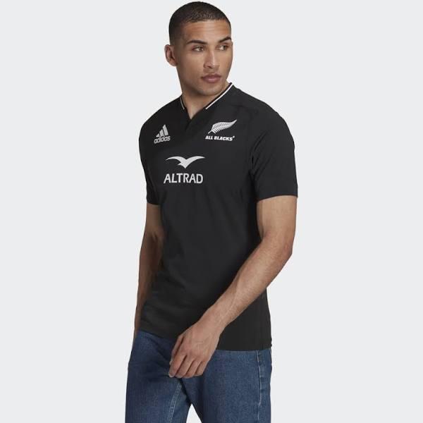 adidas-All Blacks Rugby Performance Home Jersey-Men-Black / White-S