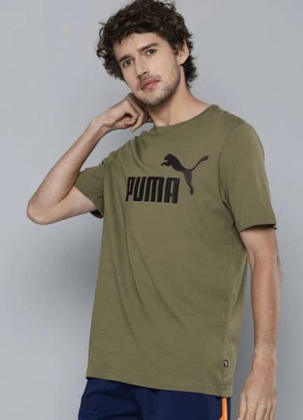 Puma Mens Ess Heather Tee Olive Green / 4XL