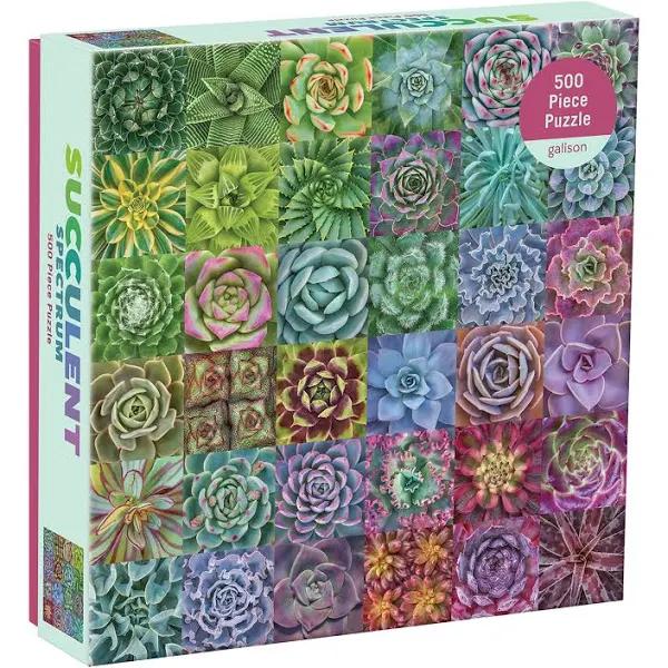 Galison - Succulent Spectrum 500 Piece Jigsaw Puzzle