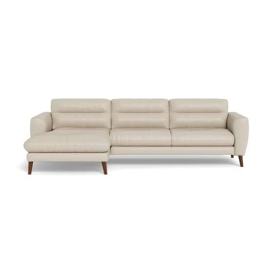 fistral Leather Modular Sofa Pale Grey by Freedom