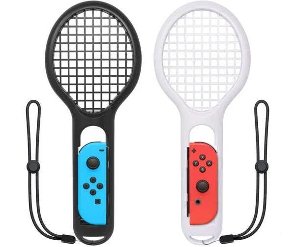 Switch Tennis Racket Set (Black + White) For Nintendo Switch Joy-con Controller