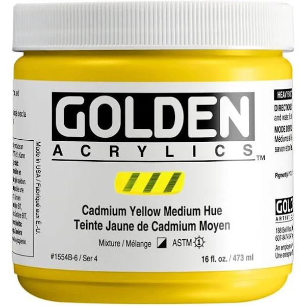 Golden Heavy Body Cadmium Yellow Medium Hue Acrylic Paint 473ml