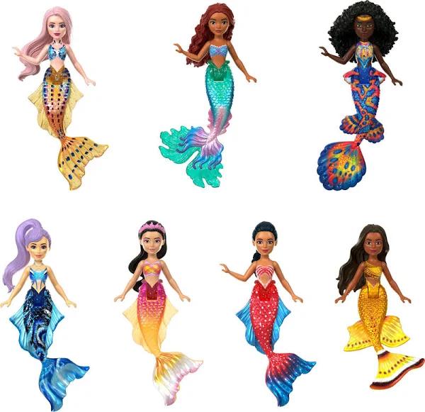 Little Mermaid Ariel and Sisters Small Doll Set Accessories