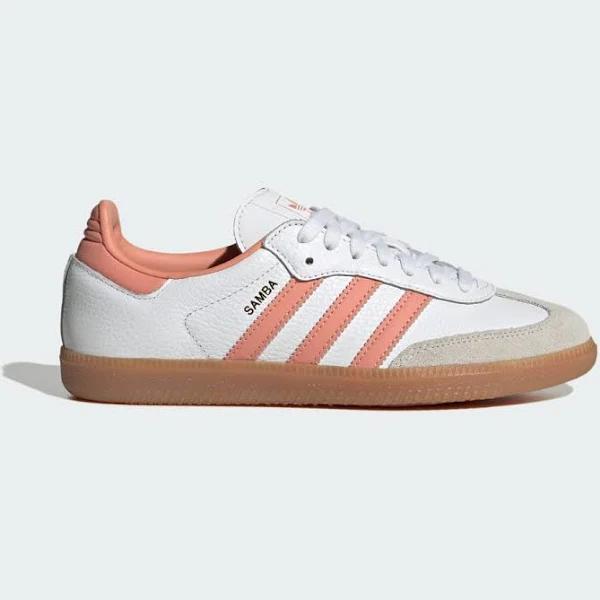 Adidas Originals Samba OG Sneakers in White and Peach