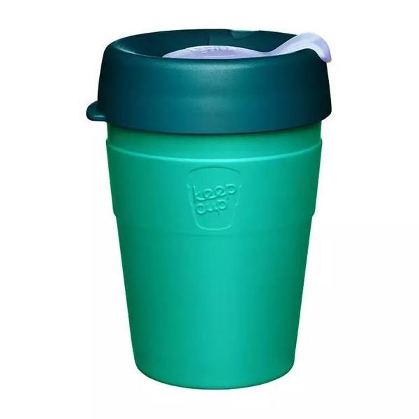 KeepCup Thermal, Reusable Stainless Steel Cup, Eventide, M/12oz 340ml Green