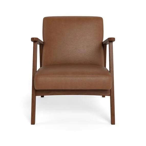 Den Leather Occasional Armchair Nut by Freedom