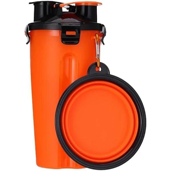 Buy 2 in 1 Multifunctional Portable Dog Food Water Bottle with Foldable Bowl O One Bowl Bottle