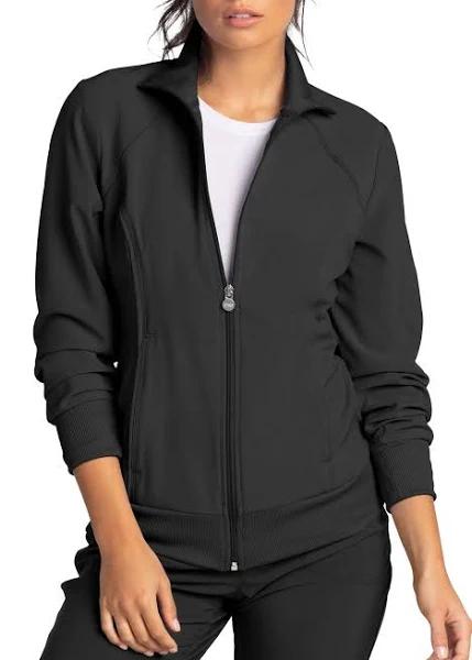 Cherokee 2391a Zip Front Warm-Up Jacket, 95% Poly 5% Spandex , Infinity - Caribbean Blue, 3XL