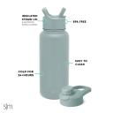 Simple Modern Water Bottle with Straw and Chug Lid Vacuum Insulated Stainless Steel Metal Thermos Bottles | Reusable Leak Proof BPA-Free Flask For