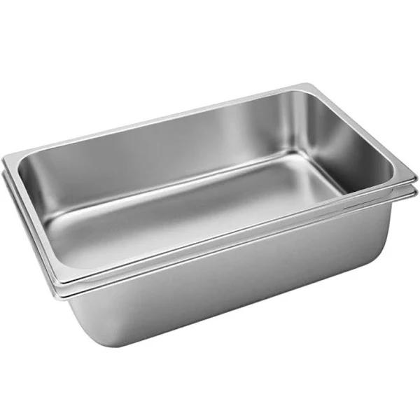 SOGA 2x Gastronorm GN Pan Full Size 1/1 GN Pan 15cm Deep Stainless Steel Tray