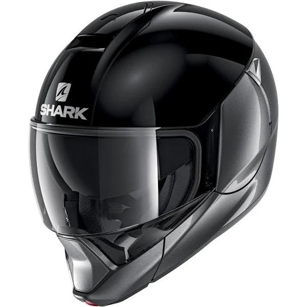 Shark Evojet Blank Dual Helmet, black-silver, Size S