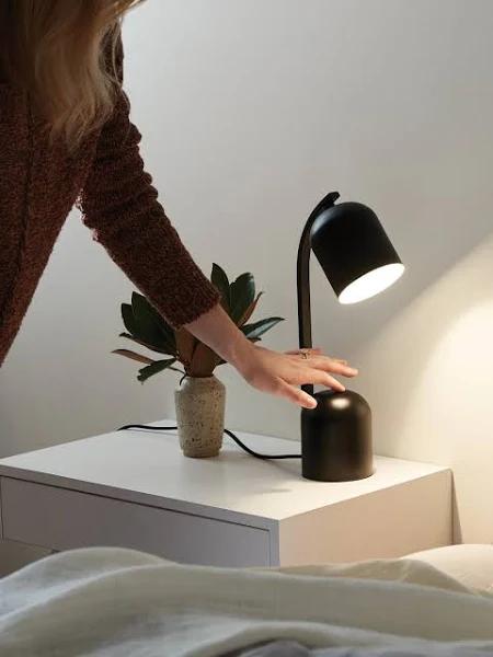 Moss 1 Light Touch Table Lamp in Black