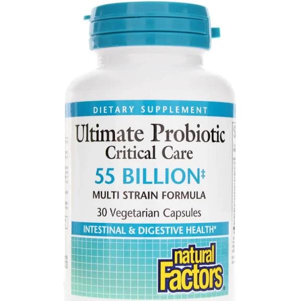 Natural Factors Ultimate Probiotic Critical Care 55 Billion CFU 30 Vegetarian Capsules