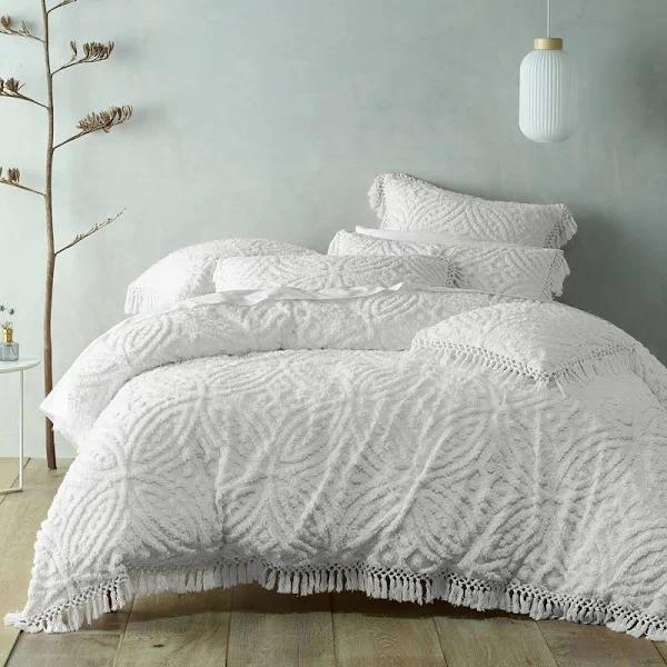 Bianca Savannah King Bed Quilt Cover Set White