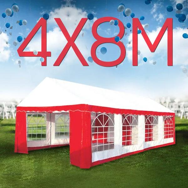 Wallaroo 4x8 Outdoor Event Marquee Tent Red-White