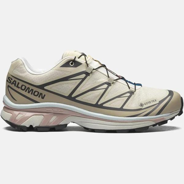 Salomon XT-6 GTX Trainers Almond Milk Feather Gray Pale Mauve in Natural, 8