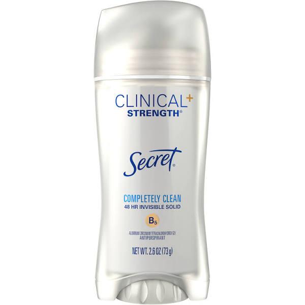 Secret Clinical Strength Antiperspirant Deodorant Invisible Solid Completely Clean 2.6 oz.