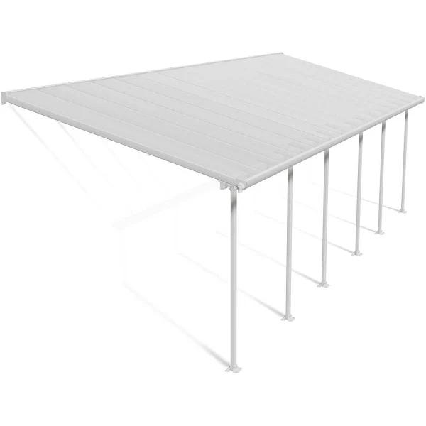 Feria Patio Cover 3M x 9.2m - White Aluminium Frame & Clear Polycarbonate