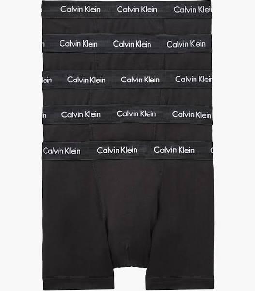 Calvin Klein Cotton Stretch Trunks 5 Pack in Black L