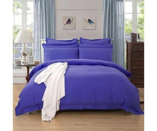 1000TC Tailored Double Size Royal Blue Duvet Doona Quilt Cover Set