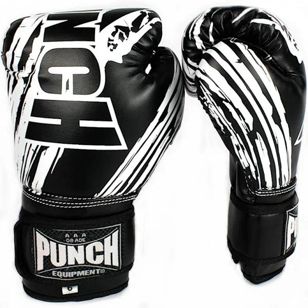 Punch Kids 6oz Black Boxing Gloves - 6oz