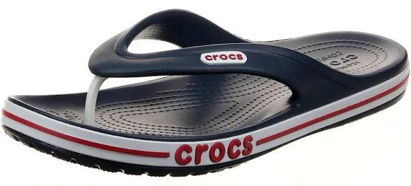 Crocs Unisex Bayaband Flip Sandals - Navy/Pepper