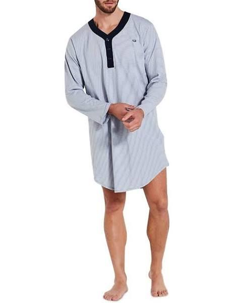 Coast Long Sleeve Knit Nightshirt 18ccs320L Grey Stripe