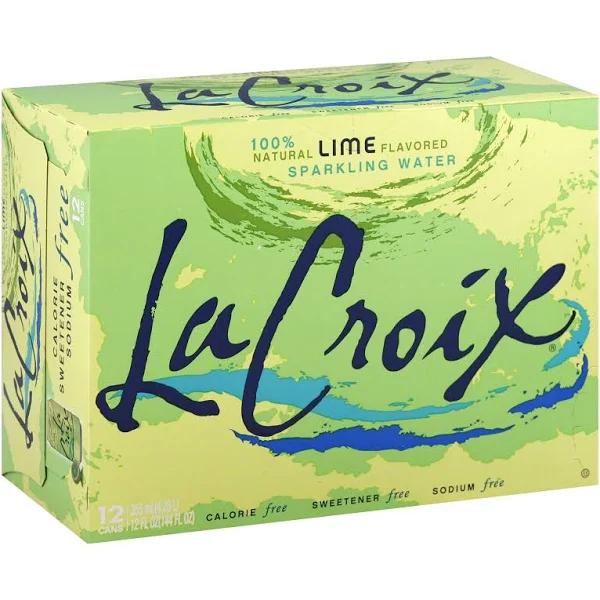 La Croix, Water Sparkling Lime, 12 Fl Oz, 12 Pack