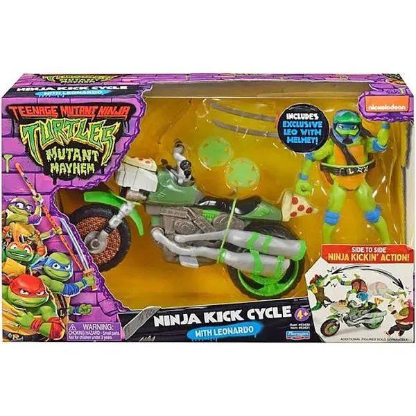 TMNT Mutant Mayhem - Ninja Kick Cycle with Leonardo