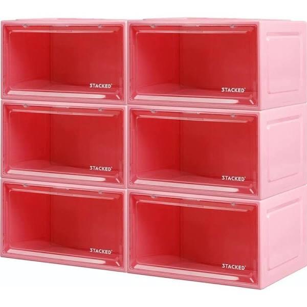 Stacked Sneaker Display Case 6x Shoe Storage Box C