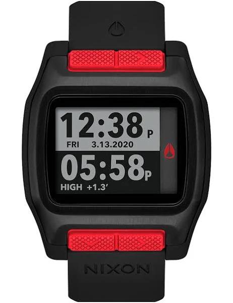 Nixon High Tide Digital Watch, 44mm Black Red