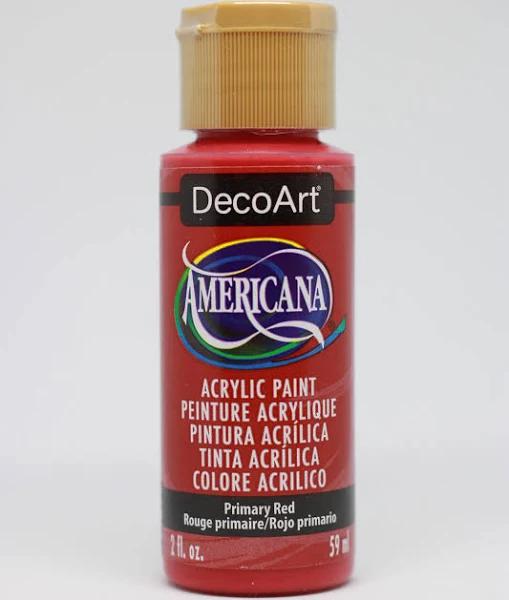 Deco Art Americana Acrylic Paint 2oz-Primary Red - Semi-Opaque