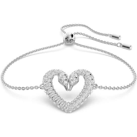 Swarovski Una Heart Bracelet Rhodium Plated 5625534