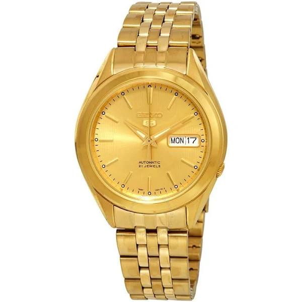 Seiko Men's 5 Gold Dial Watch - SNKL28K1