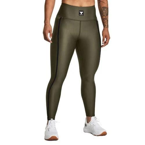 Under Armour Womens High Rise Project Rock All Train HeatGear Ankle Tights - Green M