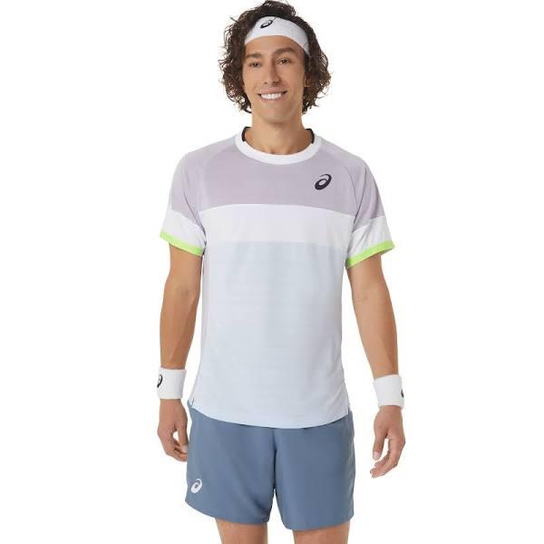 ASICS Men Match Short Sleeve Top - Dusk Violet/Soft Sky S