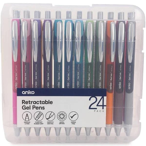 Kmart 24 Pack Retractable Gel Pens