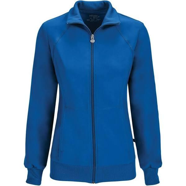 Cherokee Infinity 2391A Scrubs Jacket Womens Zip Front Warm-Up Royal