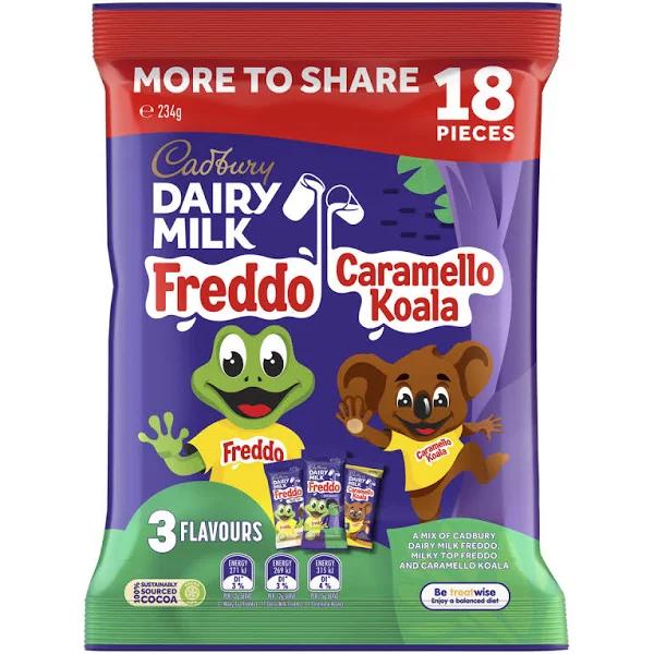 Cadbury Dairy Milk Freddo & Caramello Large Chocolate Sharepack 234g