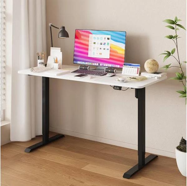 Advwin Electric Standing Desk Height Adjustable Sit Stand Desk 120cm White