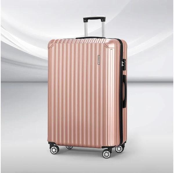 Wanderlite 28' Luggage Travel Suitcase Set TSA Carry On Hard Case Rose Gold