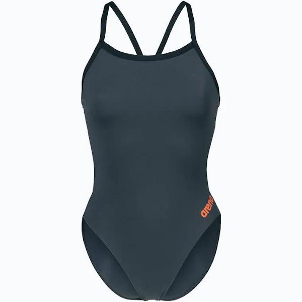 Arena Women's Team Swimsuit Challenge Solid Swimsuit - Asphalt/Black