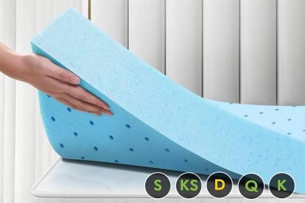 S.E. Memory Foam Topper Cool Gel Ventilated Mattress Bed Bamboo 10cm Double