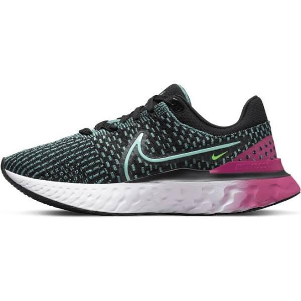 Nike React Infinity Run Flyknit 3 Womens, 9 / Black White 001