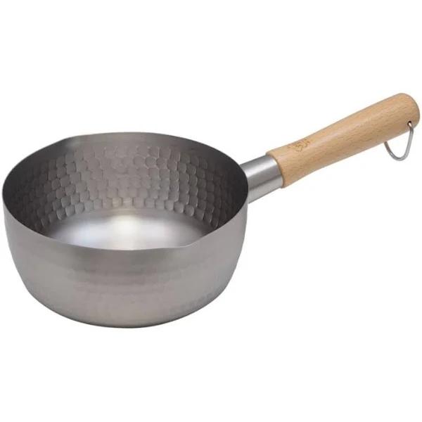 Kirameki Japan Stainless Steel Hammered Soup Pot Saucepan 18cm/20cm - 18cm