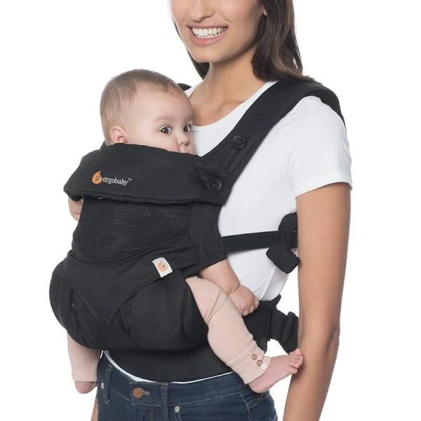 Ergobaby Carrier, 360 All Carry Positions Baby Carrier with Cool Air Mesh, Onyx Black