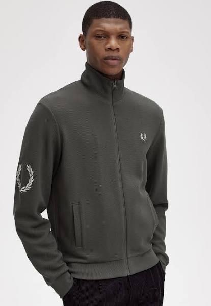 Fred Perry Laurel Wreath Sleeve Track Jacket in Grey